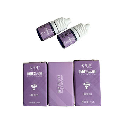 Indicatore della placca batterica di colore di sapore due dell'uva da chiudere invece di placca 3mL/Bottle
