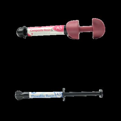 Resina Dentale Flowable con Varie Tonalità, Alta Flessibilità e Ritiro Minimo per Odontoiatria Restaurativa